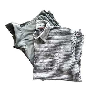 Lot 2 Vintage Levi’s Grey Striped Izod Grey Polo Shirt Bloke core Size XL